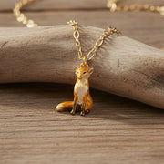 Enamel Fox Short Necklace : Matchbox