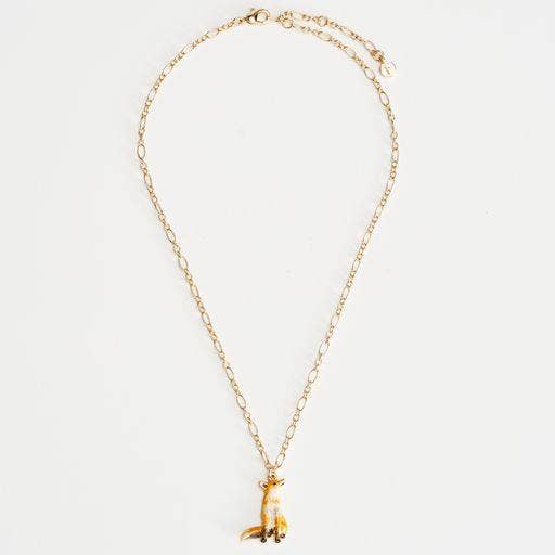 Enamel Fox Short Necklace : Matchbox