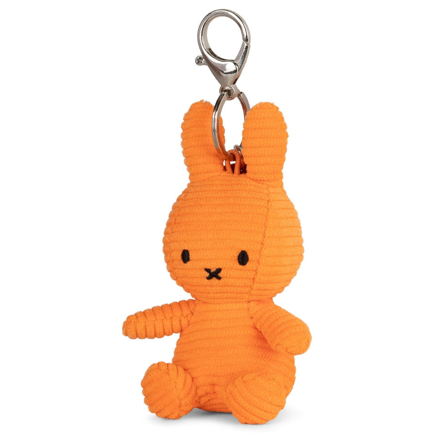 Miffy ECO corduroy keychain in orange, side view