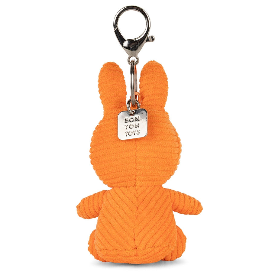 Miffy ECO corduroy keychain in orange, back view