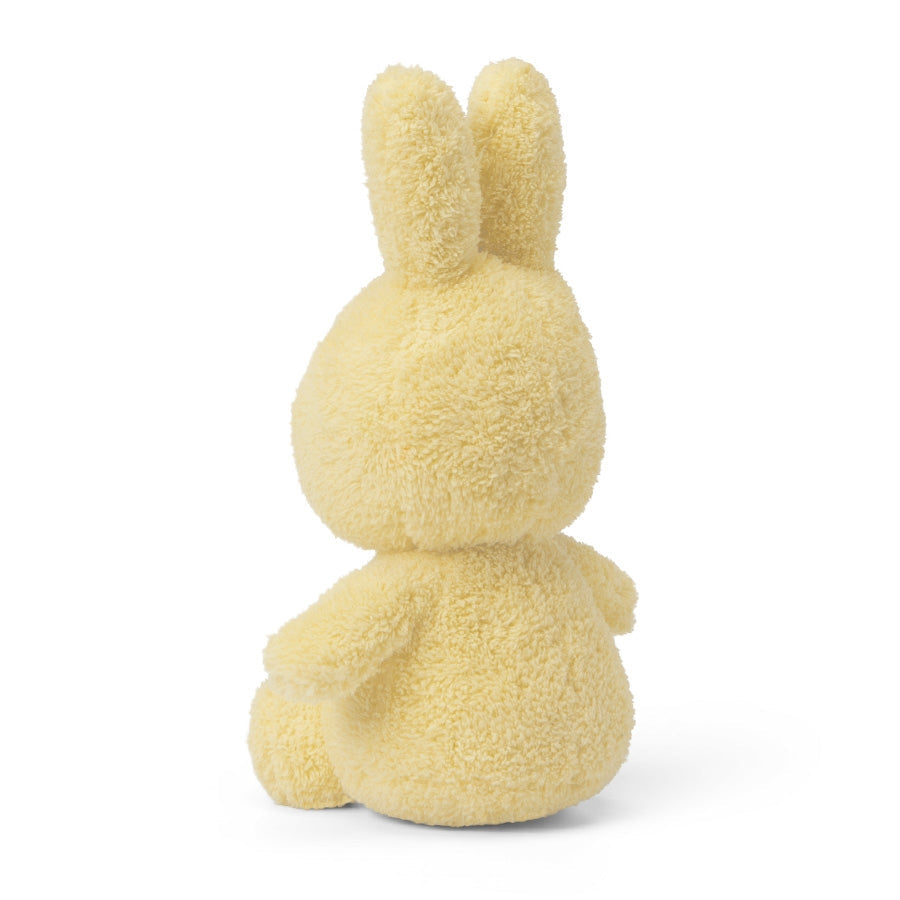 Miffy terry light yellow soft toy, back view