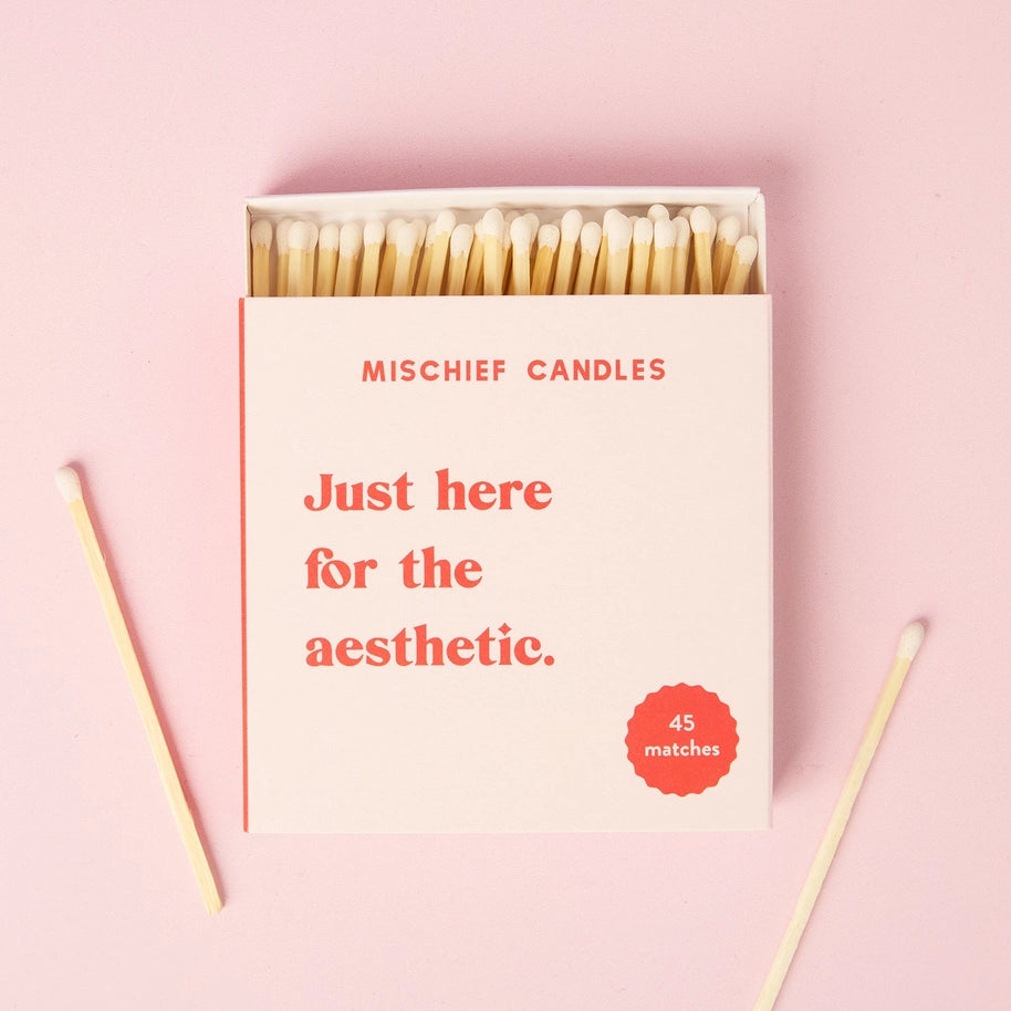 Mischief Candles Large Matchbox Just Here For the Aesthetic