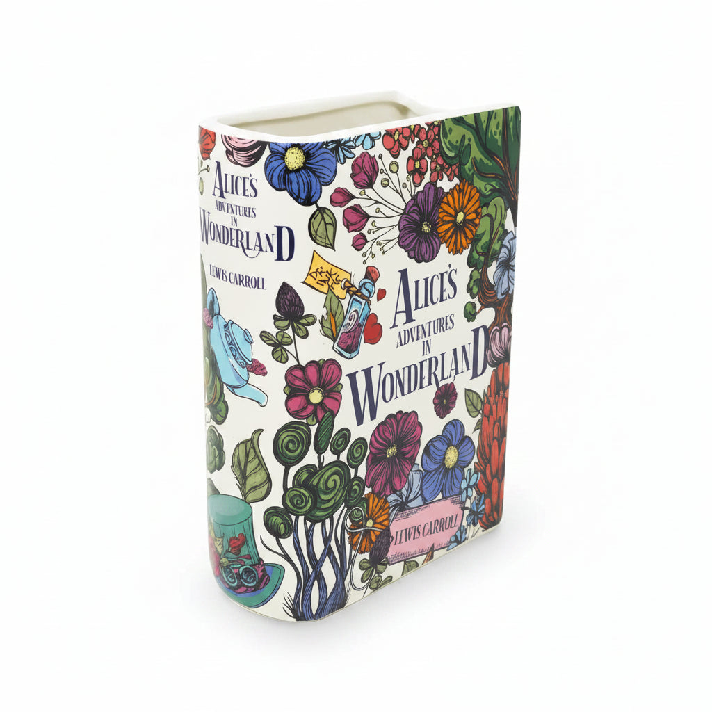 Alice Wonderland Book Vase