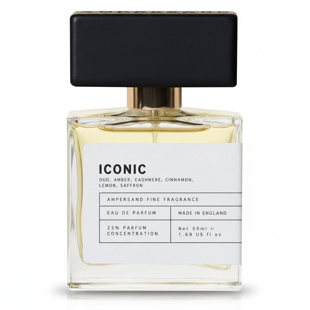 Ampersand Iconic eau de parfum bottle on light grey background
