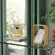Umbra Bellwood desk frame in natural beechwood with photo displayed