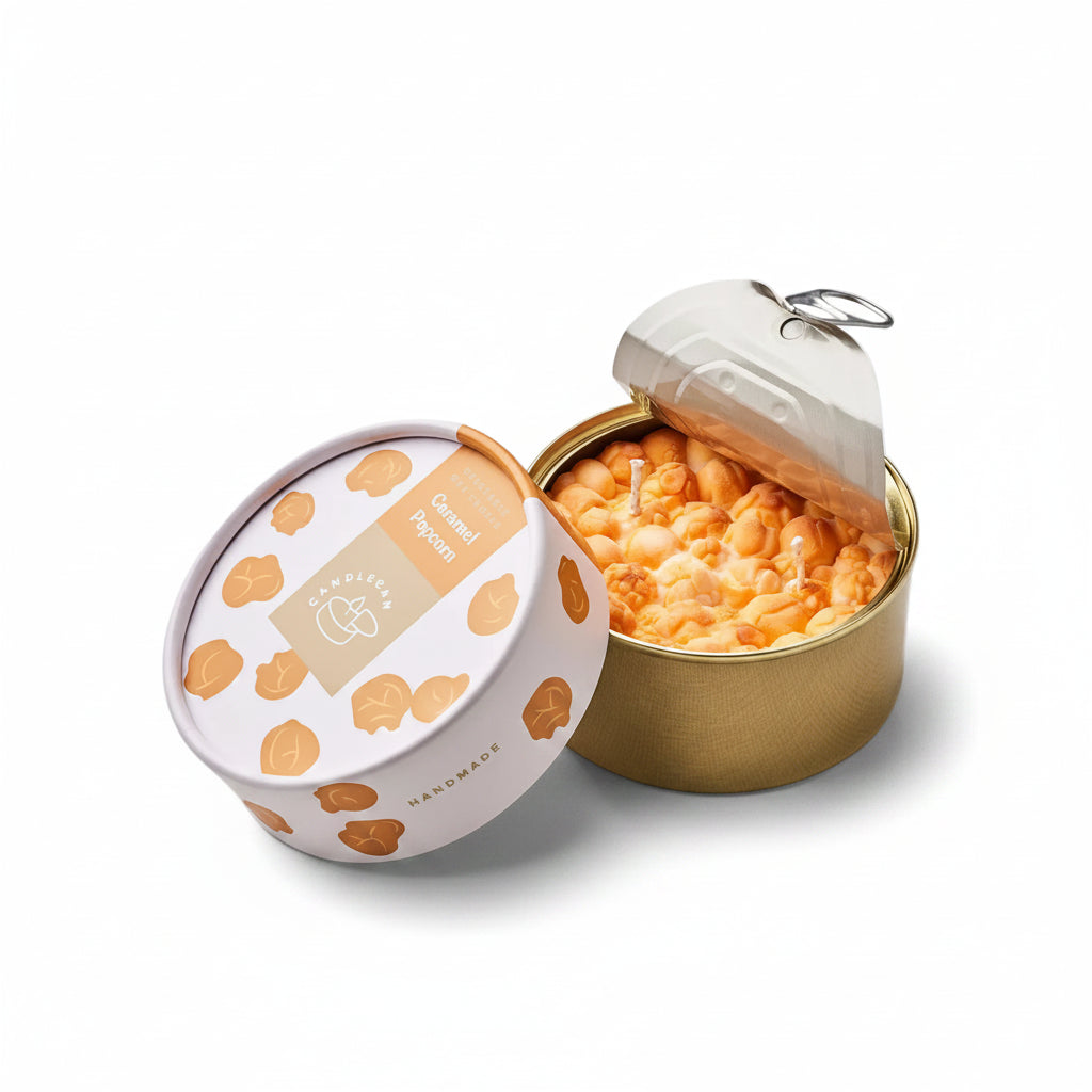 Caramel Popcorn Scented Tin Candle