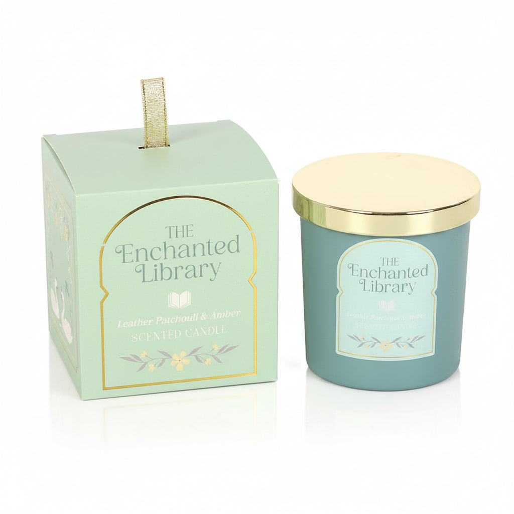 Enchanted Library Leather Patchouli & Amber Candle