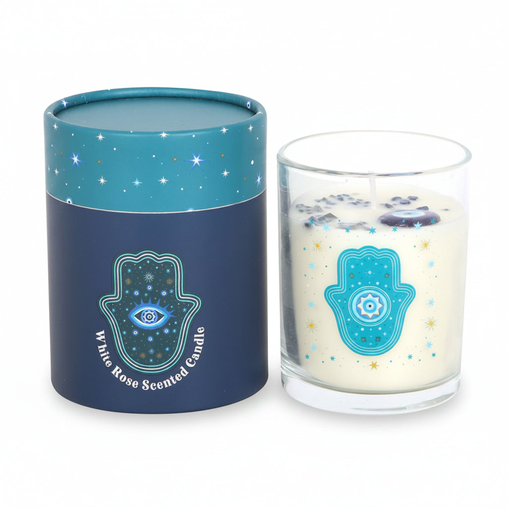 Hand Hamsa Rose Candle