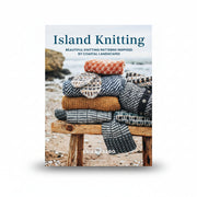 Island Knitting book showing interior pages with patterns and photography