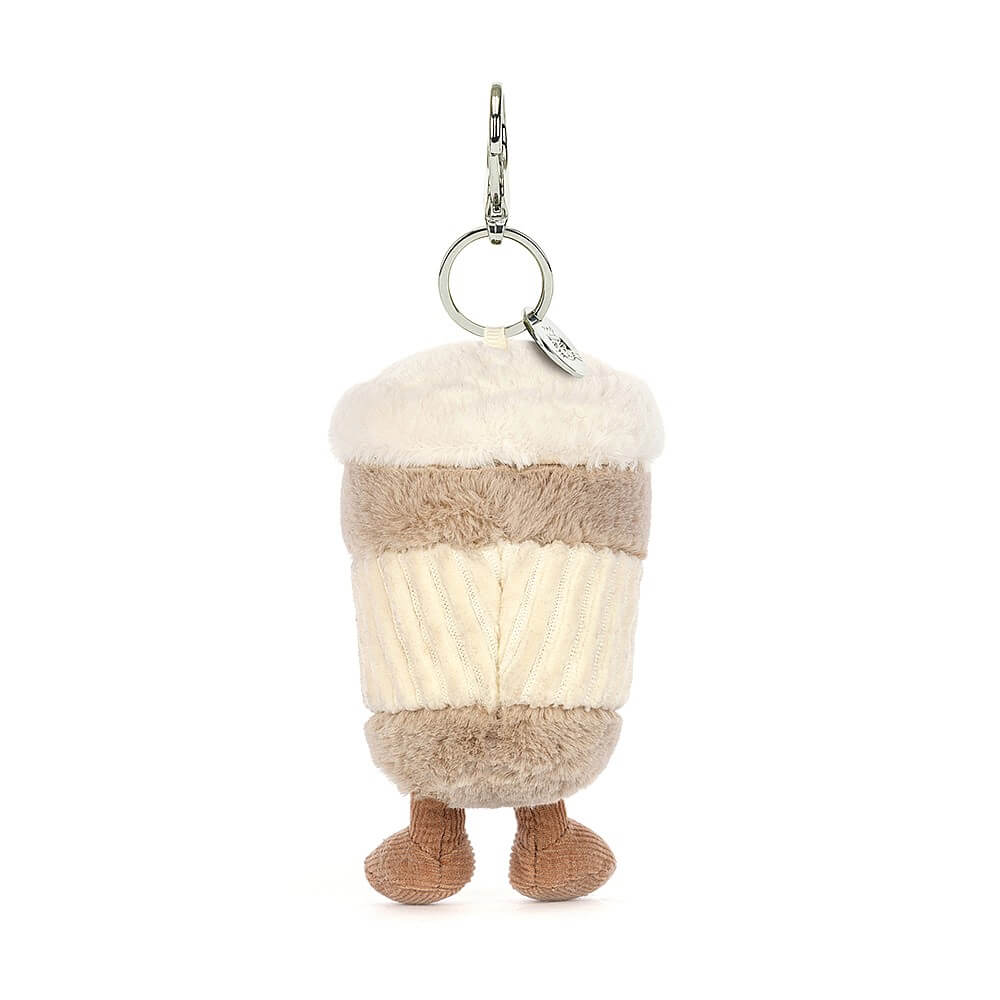 From behind the coffee cup bag charm.