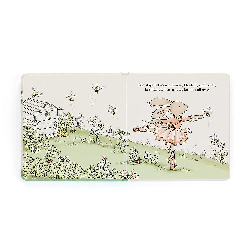 Open Book: Gentle rhymes and colorful illustrations bring Lottie's ballet story to life in "Lottie the Ballet Bunny Book." Perfect for inspiring young ballerinas and bedtime snuggles!