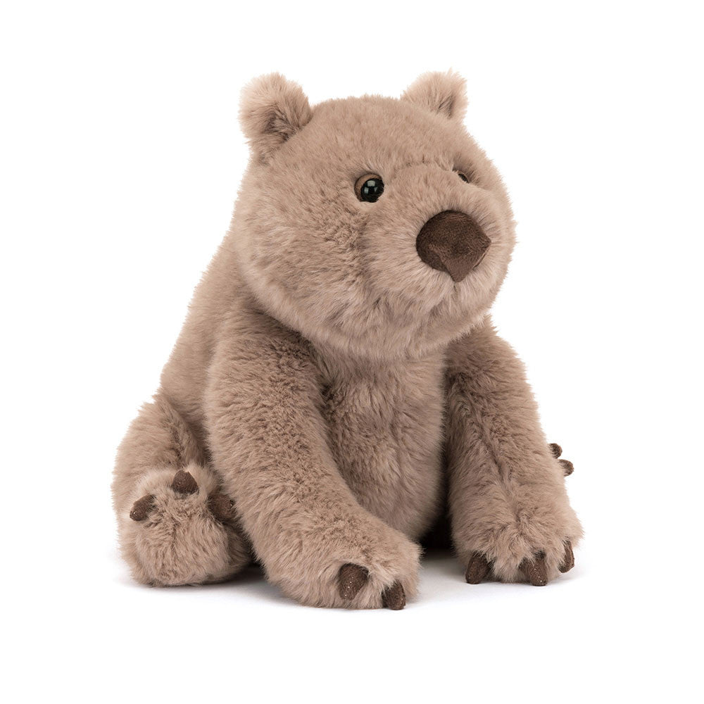 Jellycat Wanda Wombat plush soft toy with brown fur.