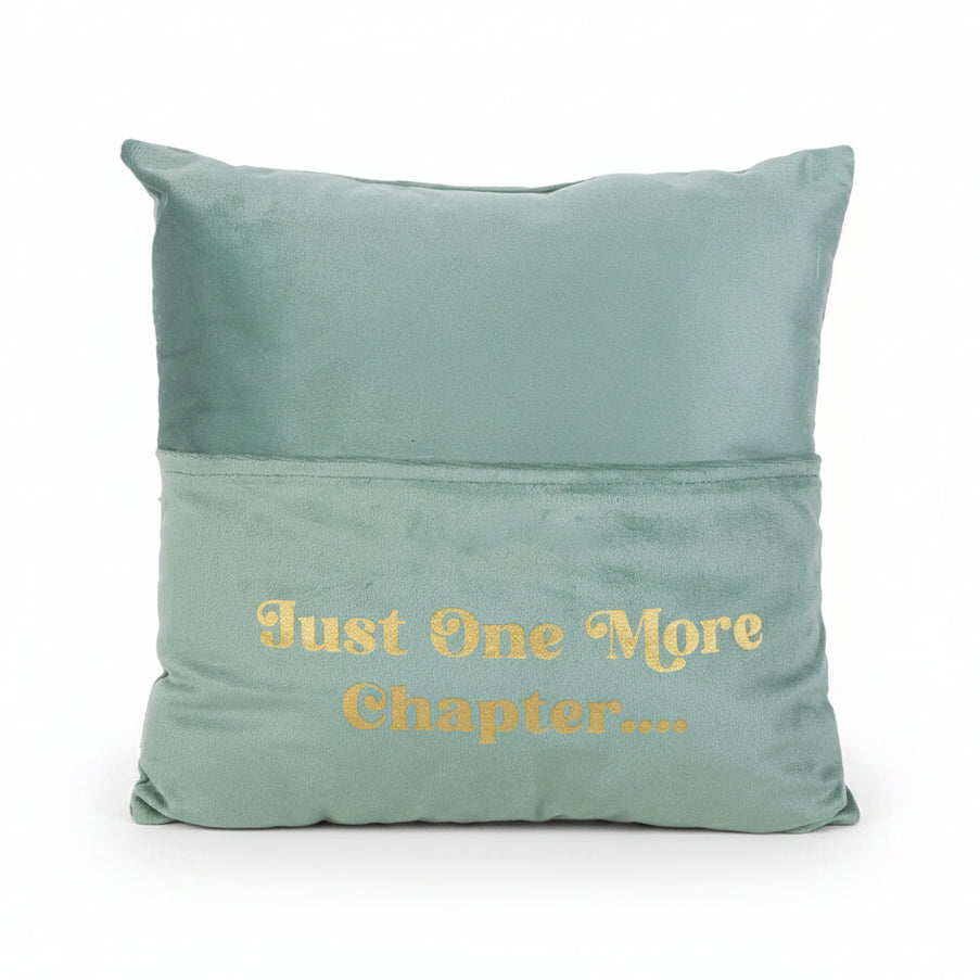 Just One More Chapter Cushion & Book Pocket