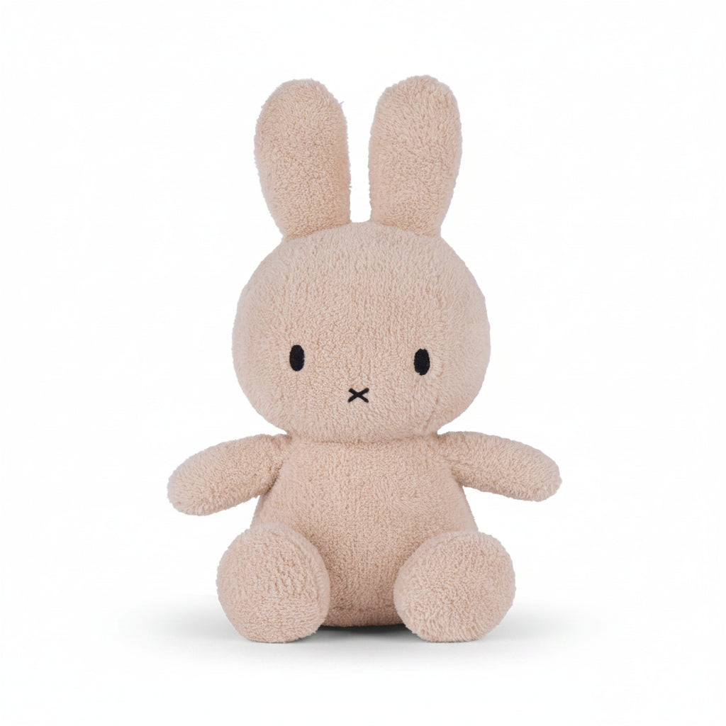 Miffy terry beige plush front view on white background