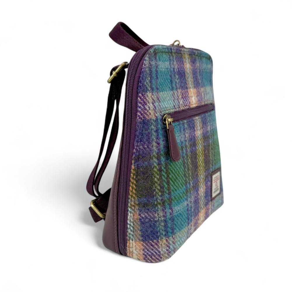 green plaid mini backpack Backpacker Classic 2 side water pockets and a convenient top handle that make them easy to carry Pastel Green and White Gingham