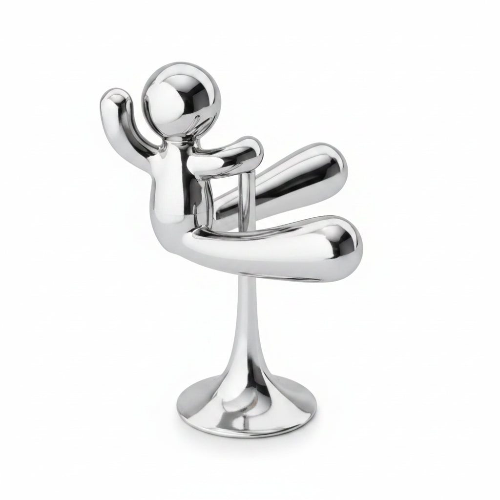Rodeo Buddy bottle opener chrome product front view on white background