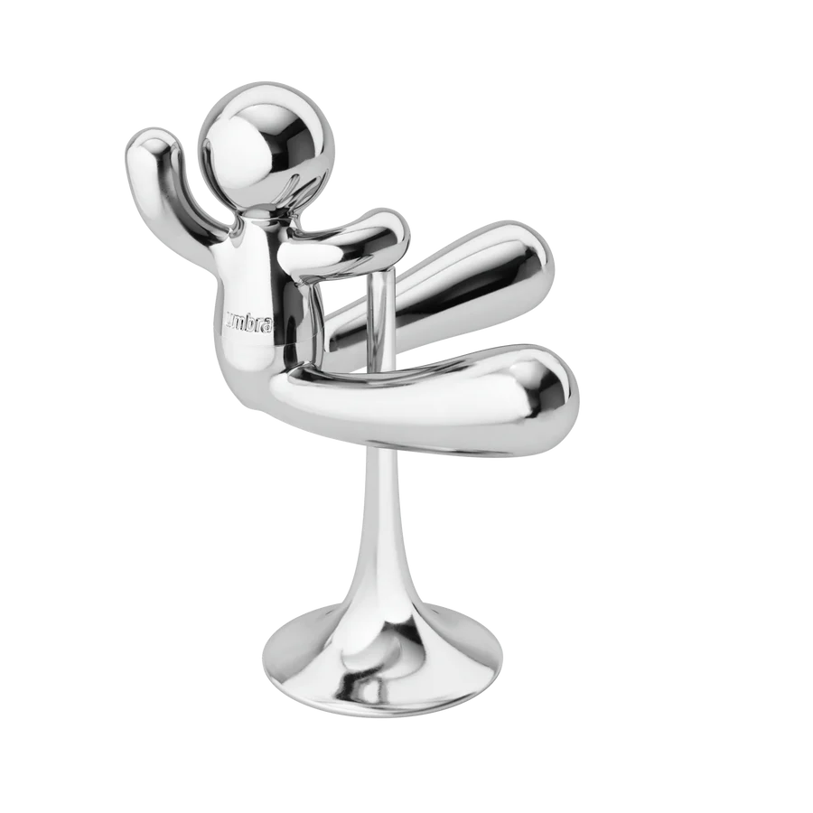 Rodeo Buddy bottle opener chrome product front view on white background