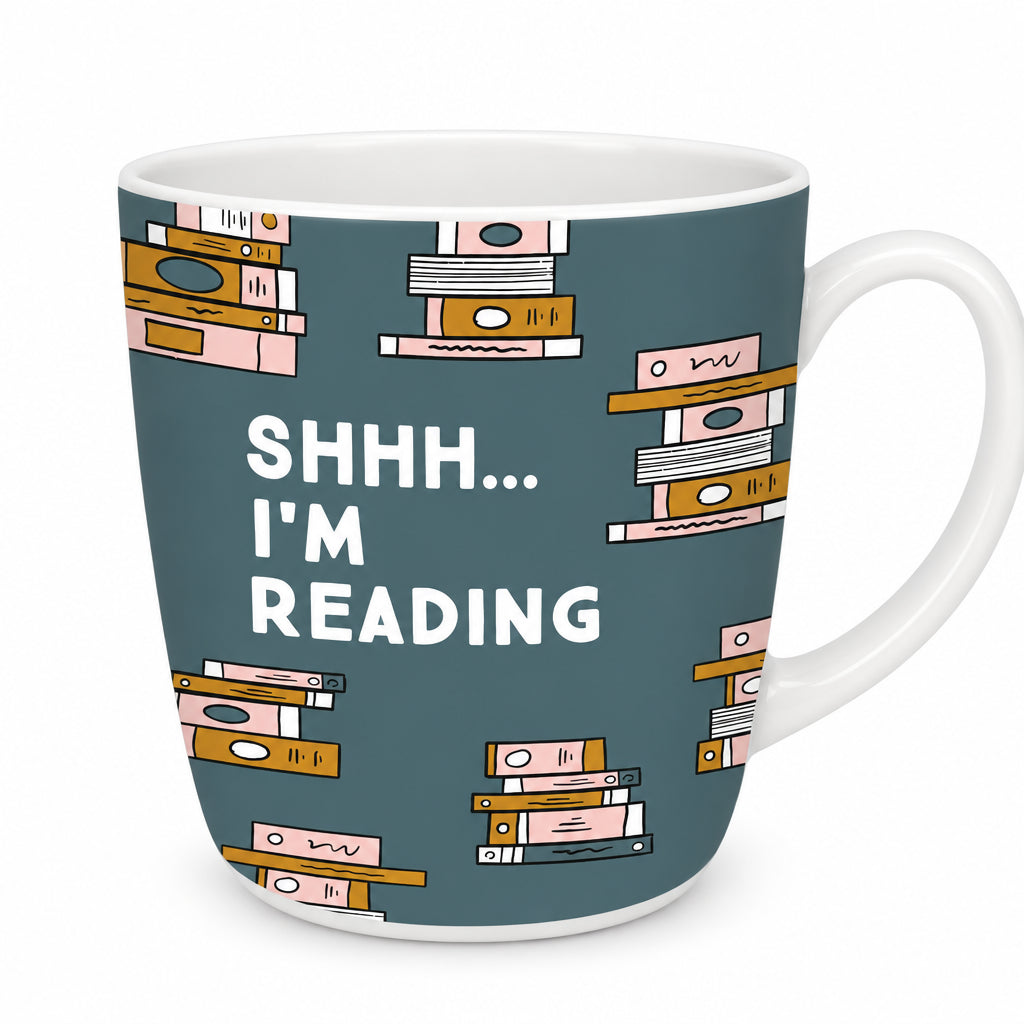 Shhh I'm Reading Mug by Smiling Faces