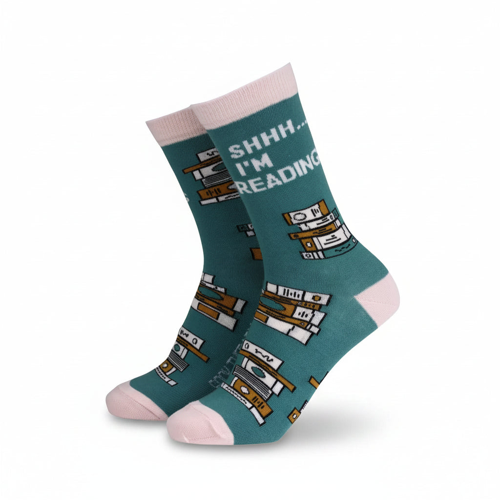 Shhh Im Reading Bamboo Socks