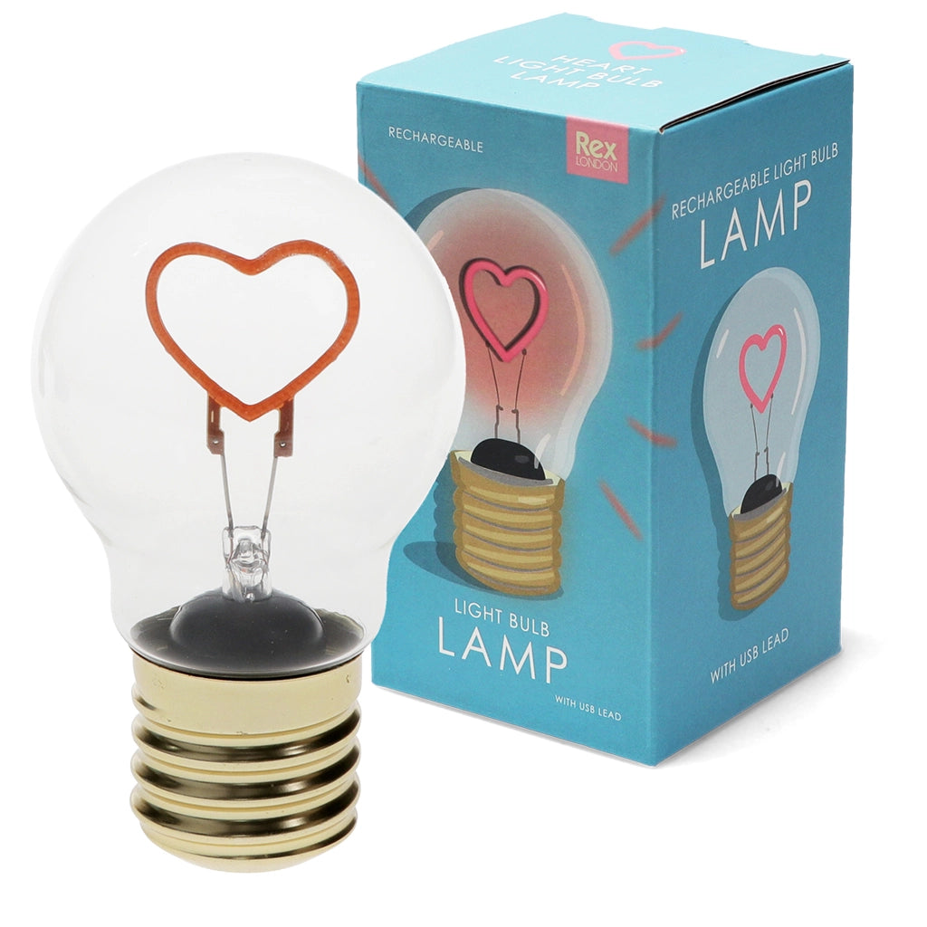 Usb Rechargeable Light Bulb Lamp Heart