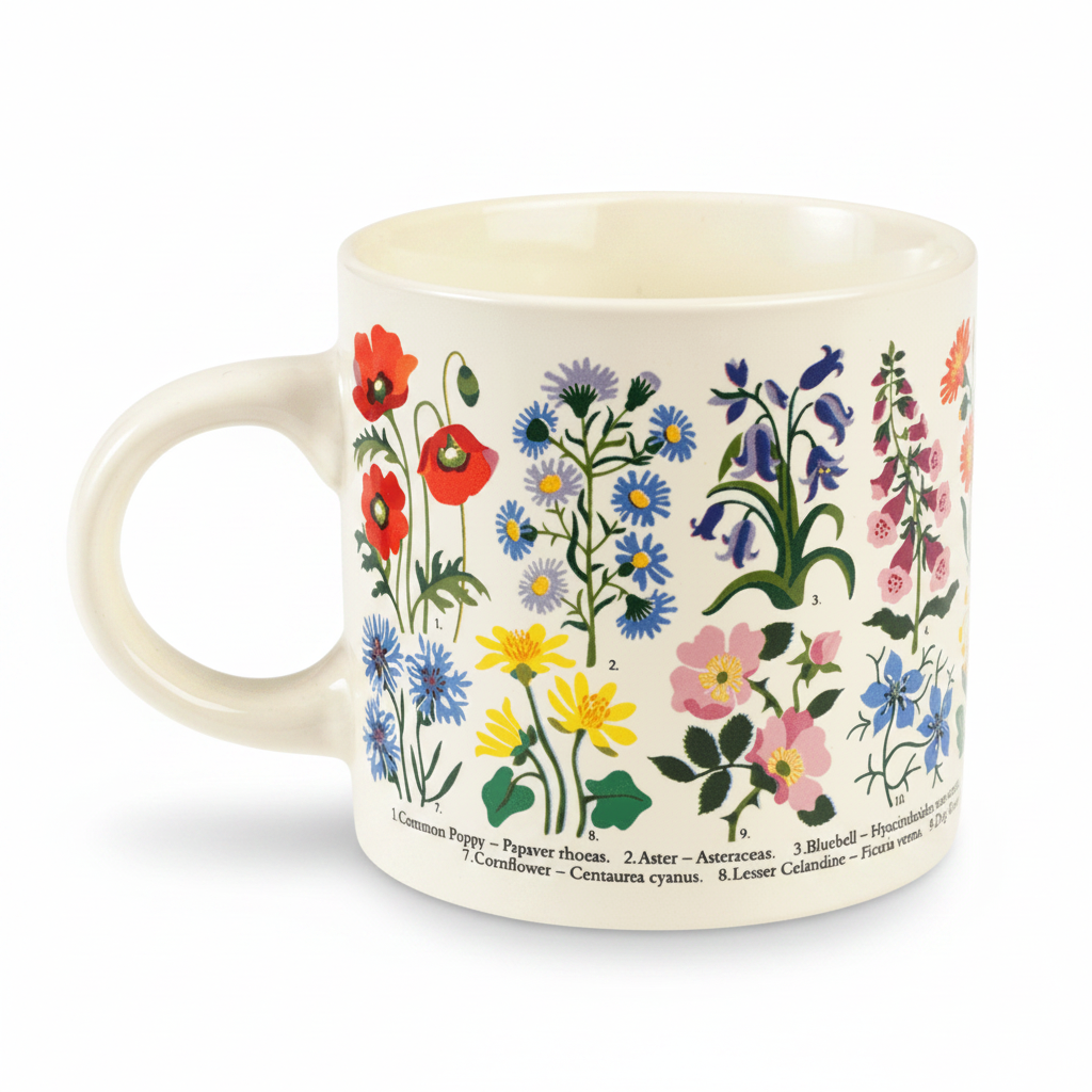 Wild Flowers Ceramic Mug