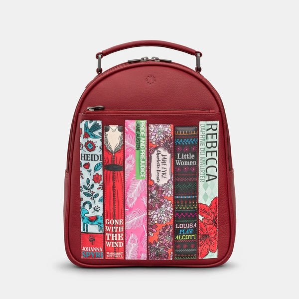 Red Leather Bookworm Backpack