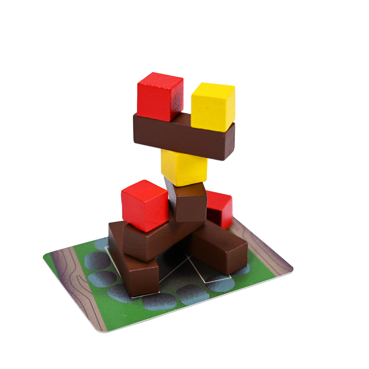 Stacked Tinderblox campfire of wooden logs and cinder cubes
