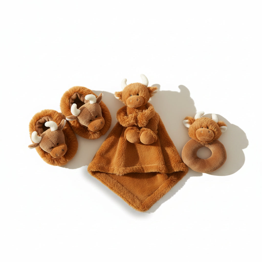 New Baby Highland Coo Gift Set