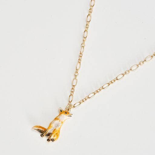 Enamel Fox Short Necklace : Matchbox