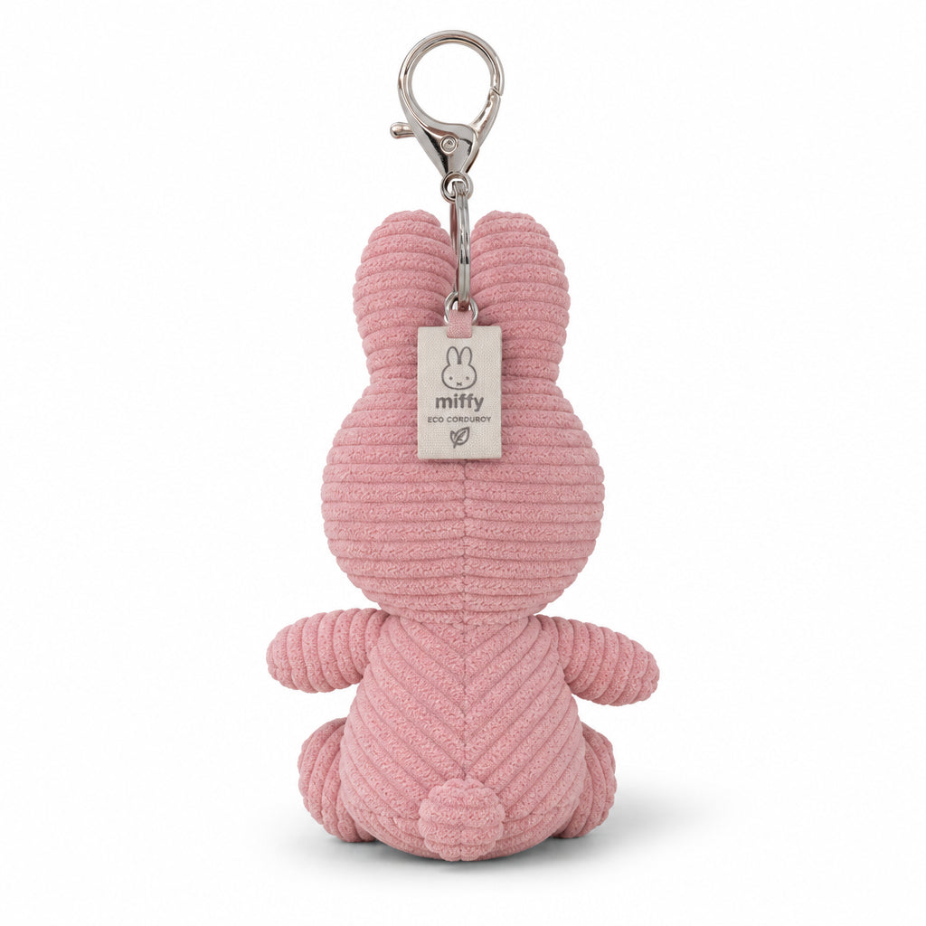 Back of the pink Miffy keyring showing the Bon Ton Toys tag