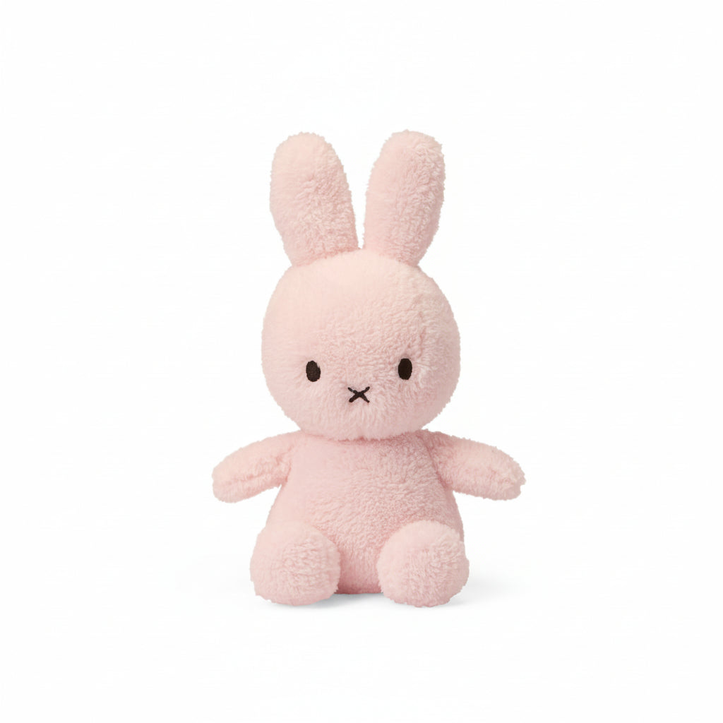 Miffy Terry light pink soft toy, 23cm, sitting front view
