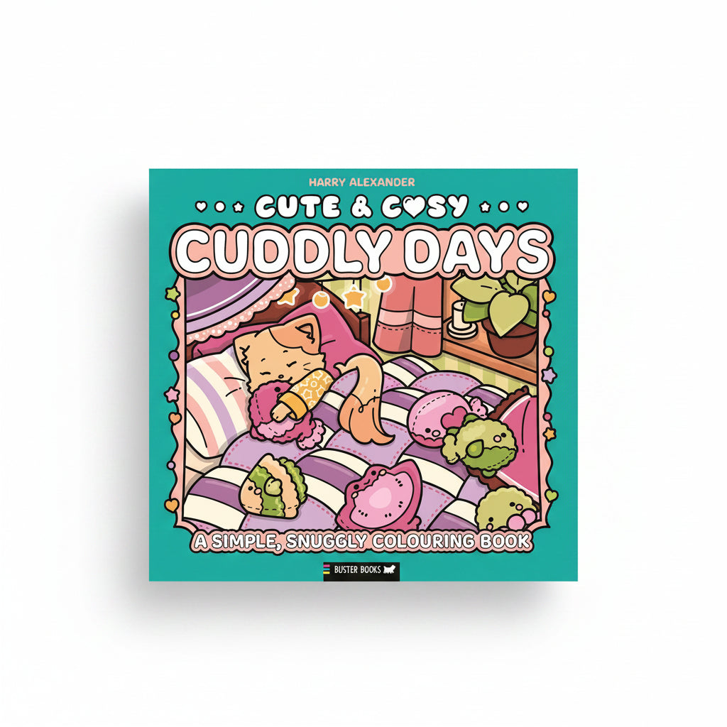 Cute and Cosy Cuddly Days cover with animals snuggled up in bed