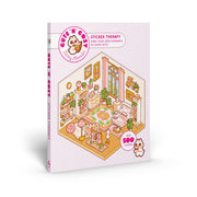 Cute n Cozy Sticker Therapy book shown standing at an angle