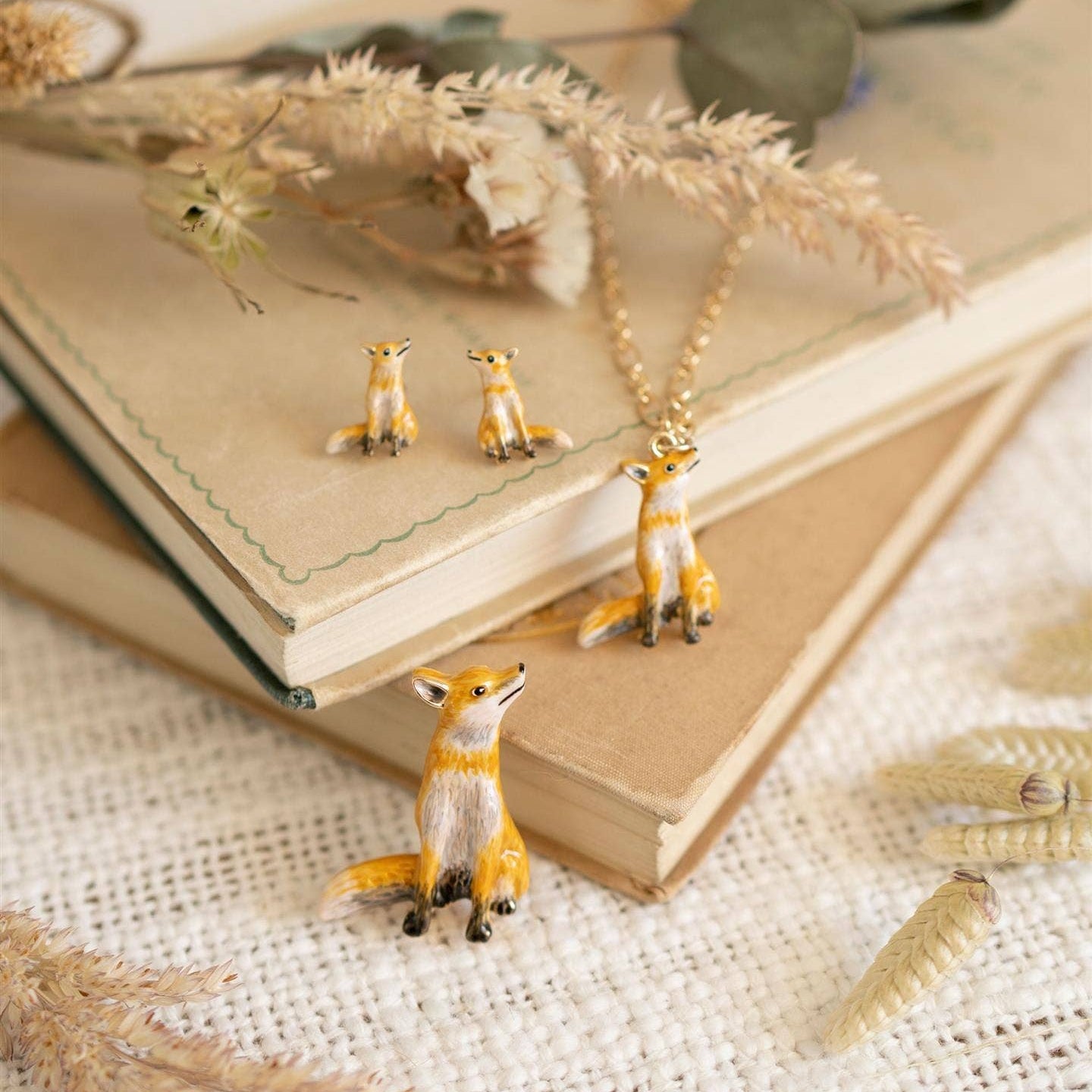 Enamel Fox Short Necklace : Matchbox