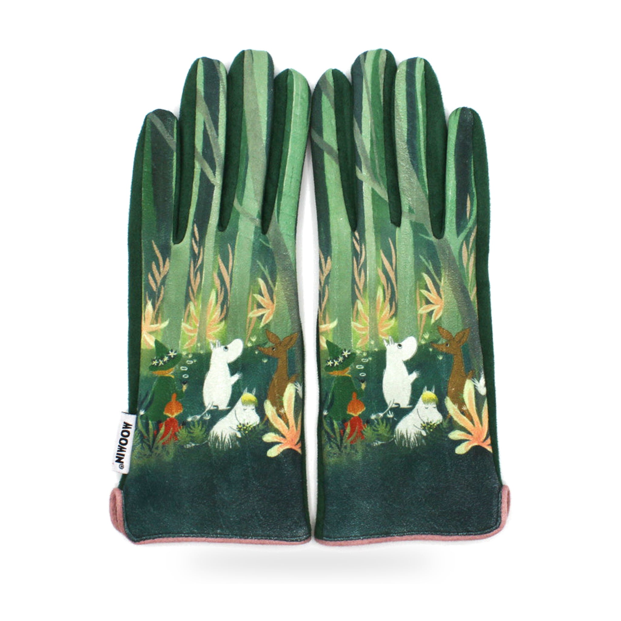 Moomin Forest Gloves on a pure white background