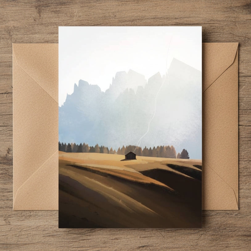 Dolomiti Riposo, Cosy Cottage Greeting Card