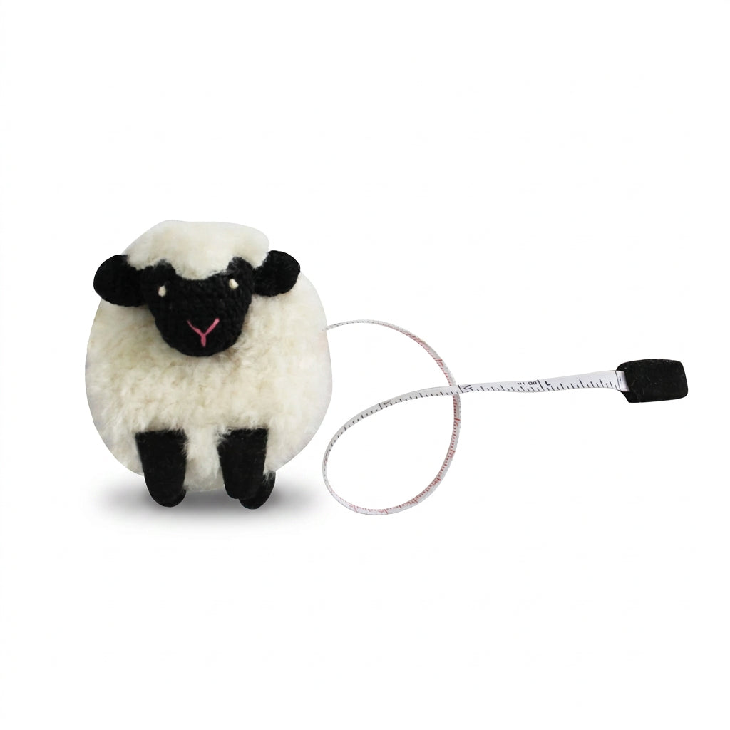 Sheep Tape Measure showing extended retractable tape