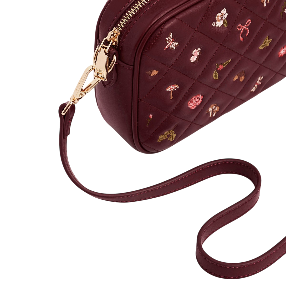 Alice Orla camera bag angled view with strap