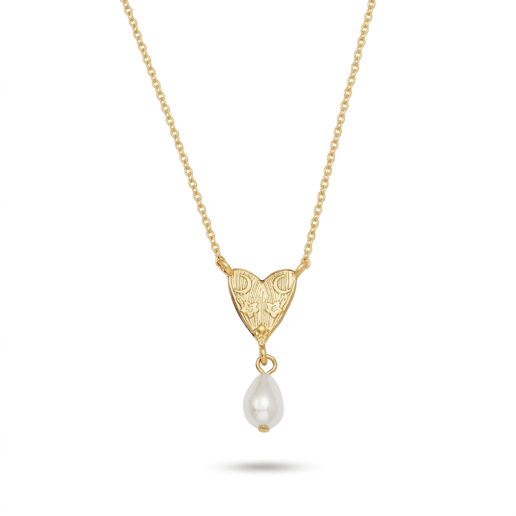 Gold back of the Jasmine Moon pendant