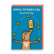 Father's Day From The Dog A6 greeting card by Ohh Deer