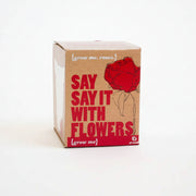 Say It With Flowers grow me gift box with a red rose design