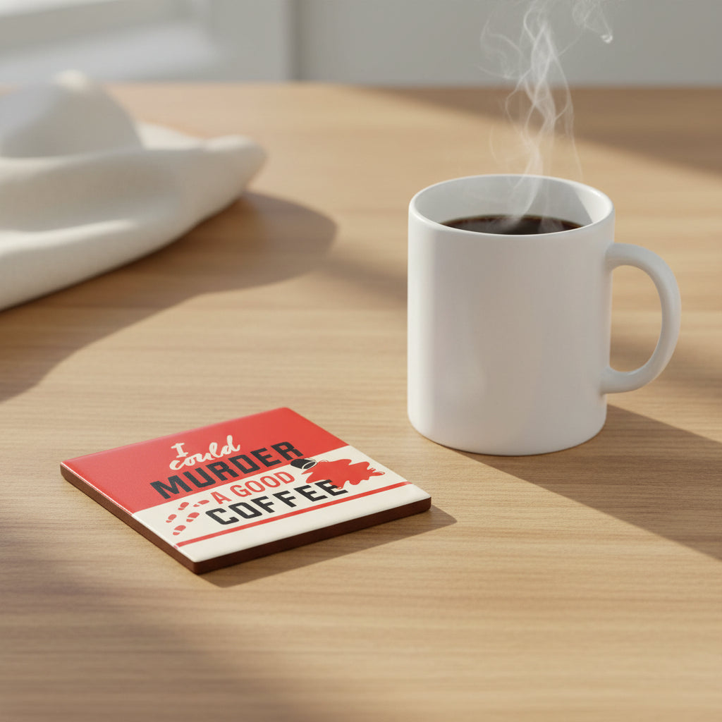 I Could Murder A Good Coffee Ceramic Coaster