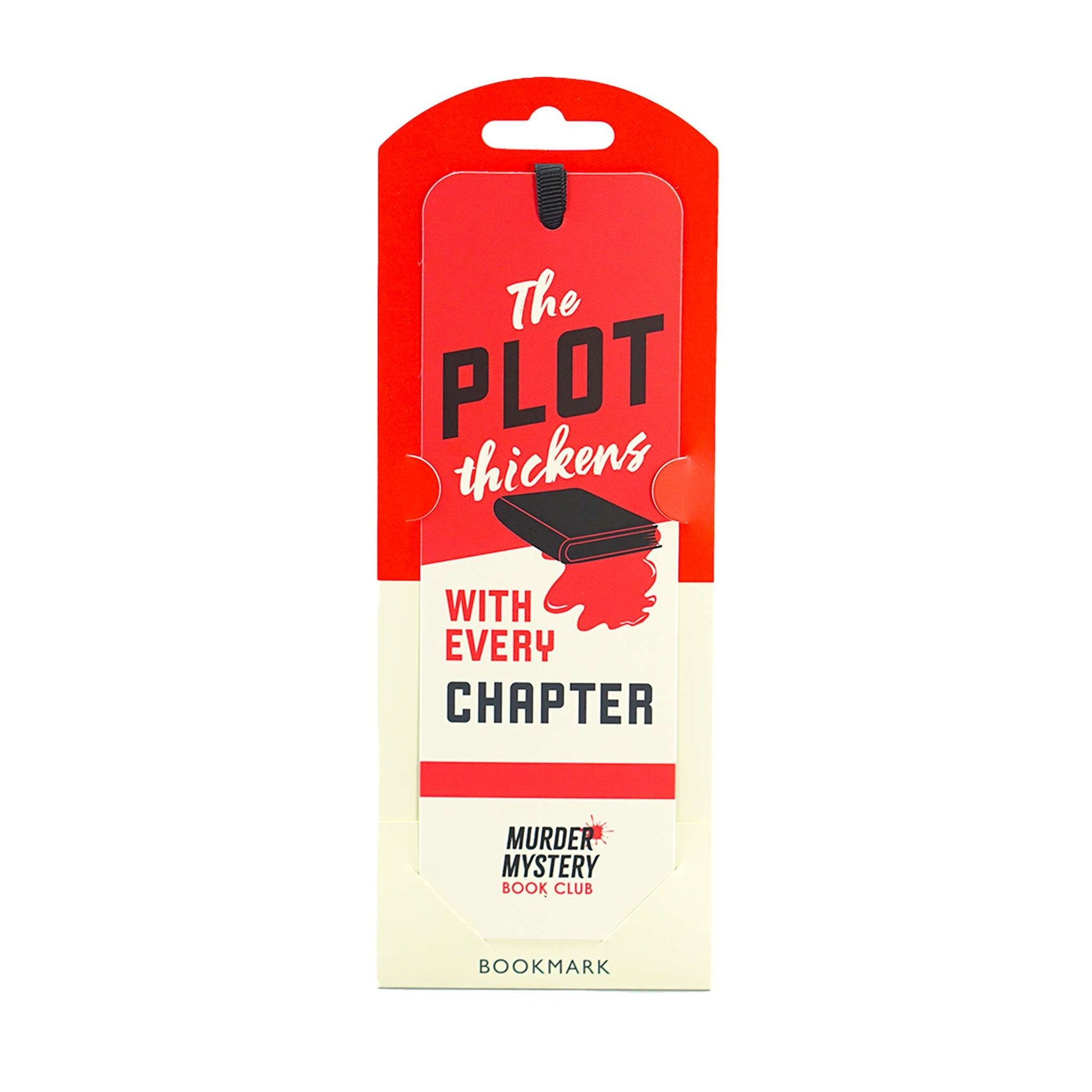 Bookmark on its branded backing card with a euro hook
