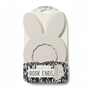 Bunny BookTails bookends folded flat on their printed backing card