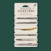 IF Fabulously Flat paper pens with illustrated gold foil designs