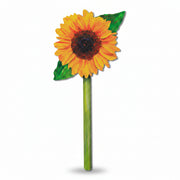 Sunflower bookmark front view and close-up on white background