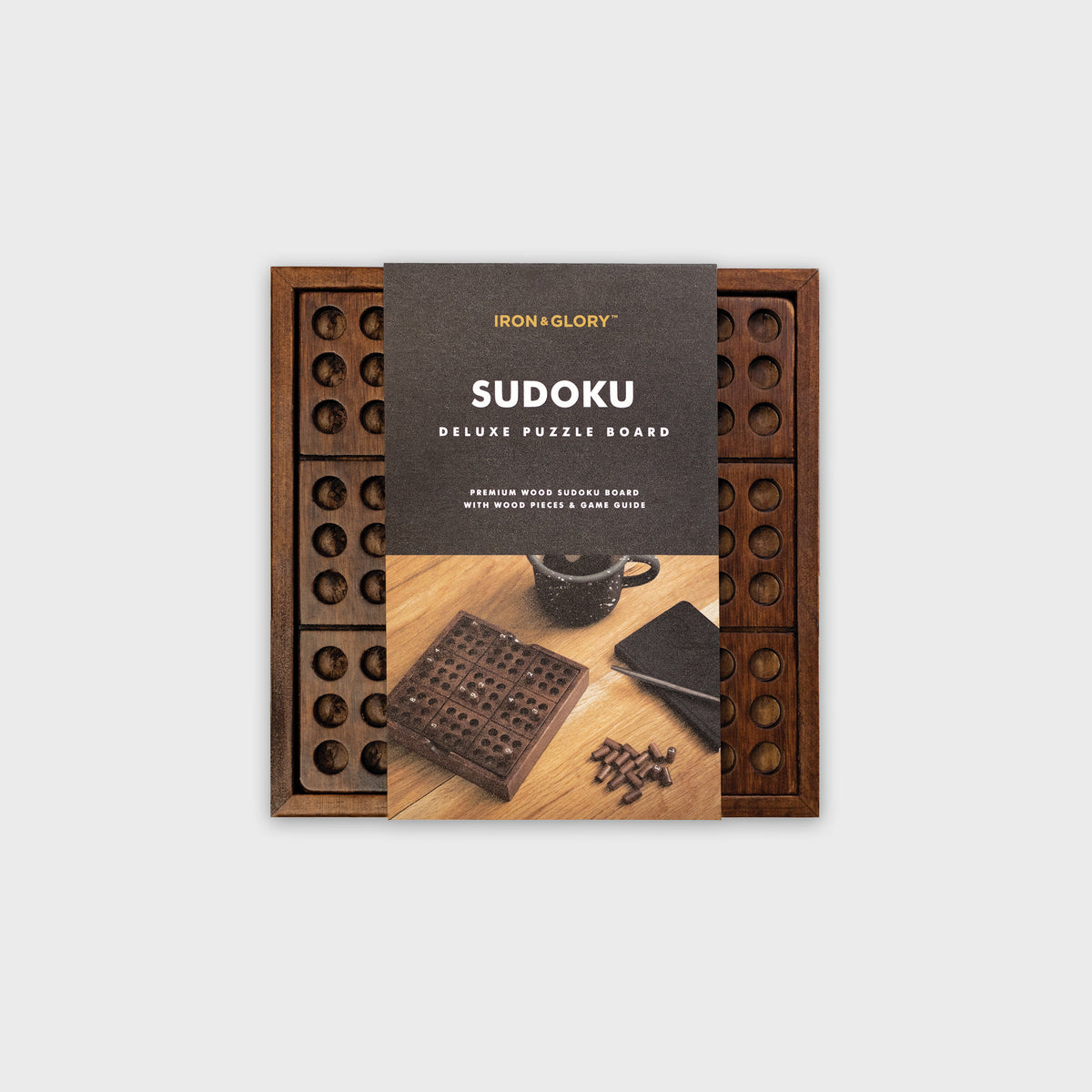 Iron & Glory deluxe sudoku puzzle board in its retail packaging