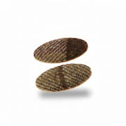 Chestnut tartan Harris Tweed oval barrette hair clips, pair