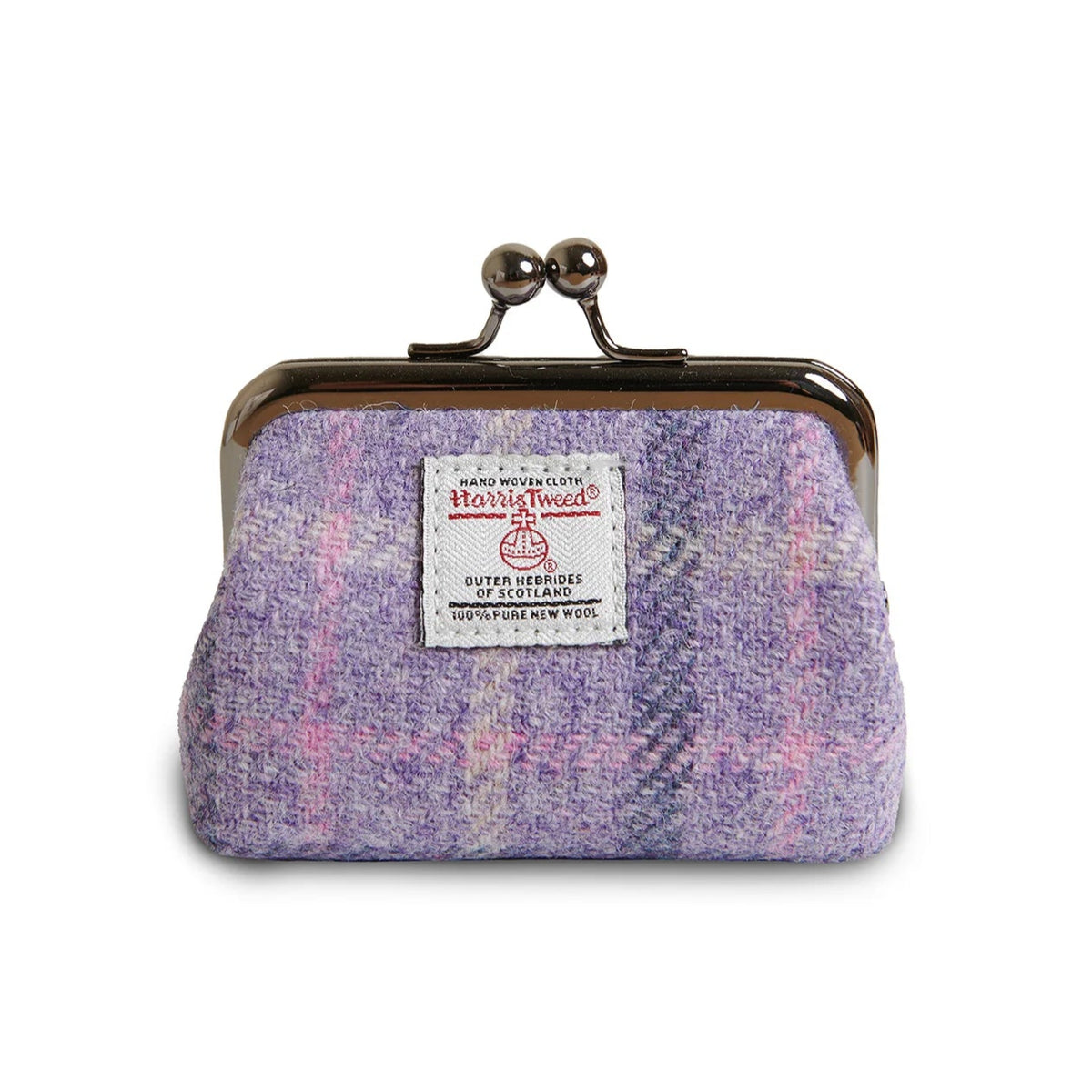 Islander Purple Tartan Coin Purse with Harris Tweed®