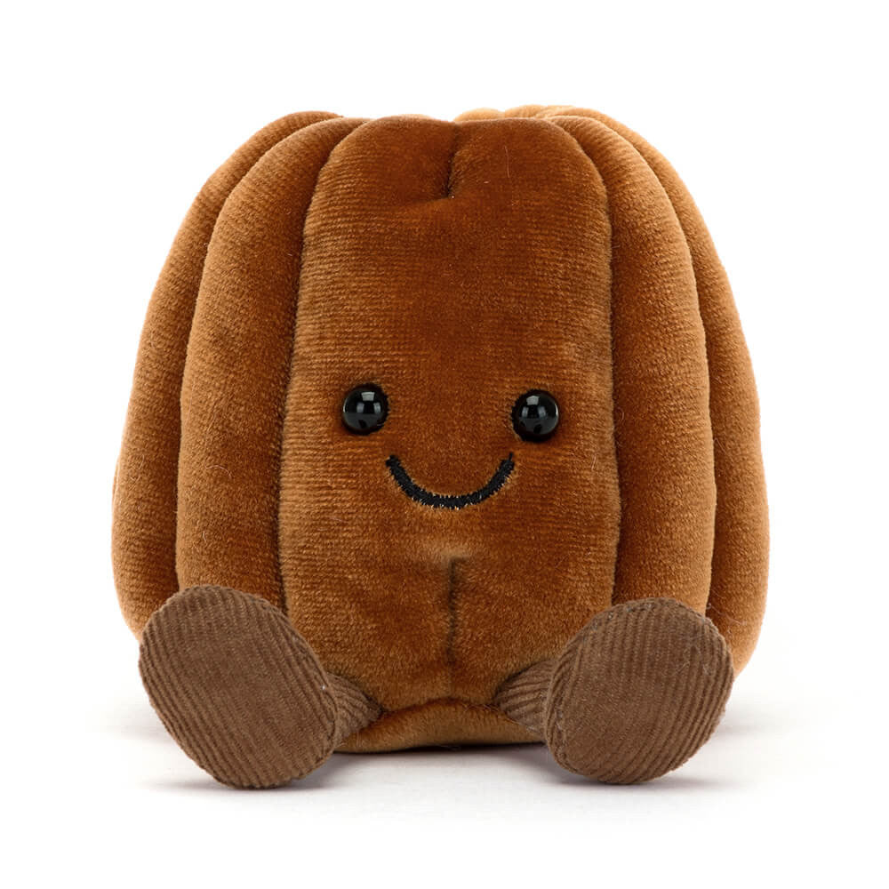 Carole Canele front view showing velvet ridges and smiley face
